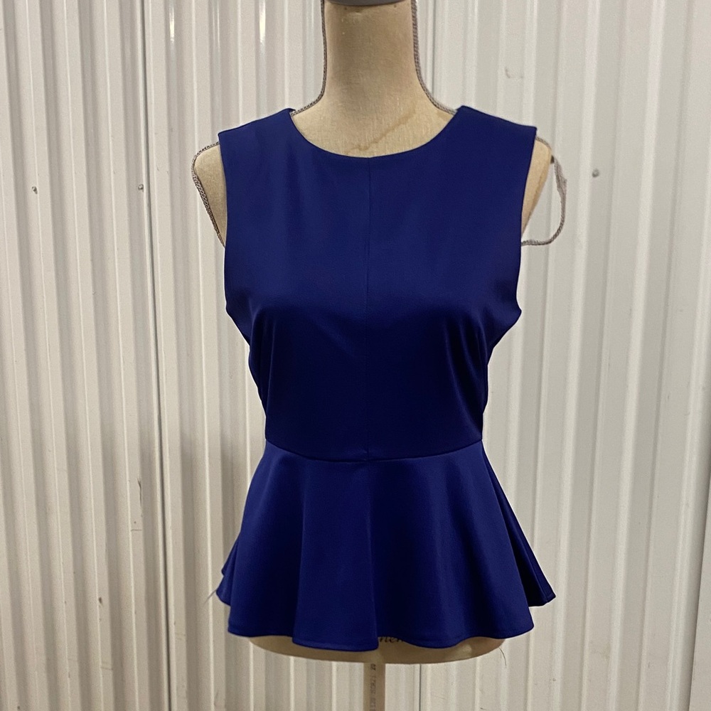 Forever 21 Royal Blue Sleeveless Peplum Top